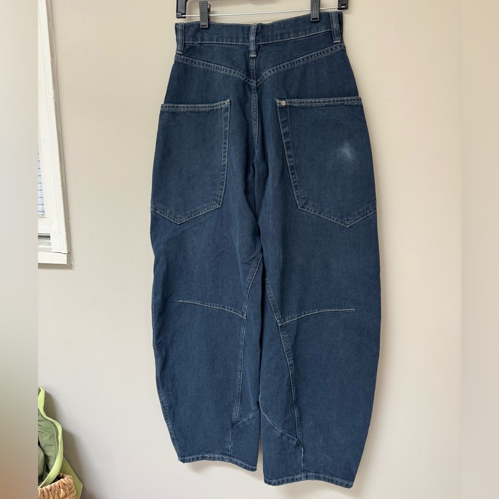 Free People We The Free Sugar & Spice Barrel Jeans Spooky Blue 26 - Picture 6 of 8
